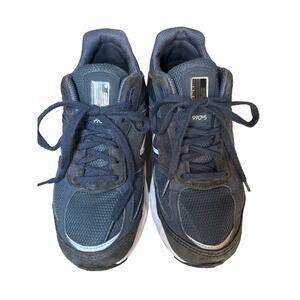 New Balance M990v5 navy blue silver suede size 7